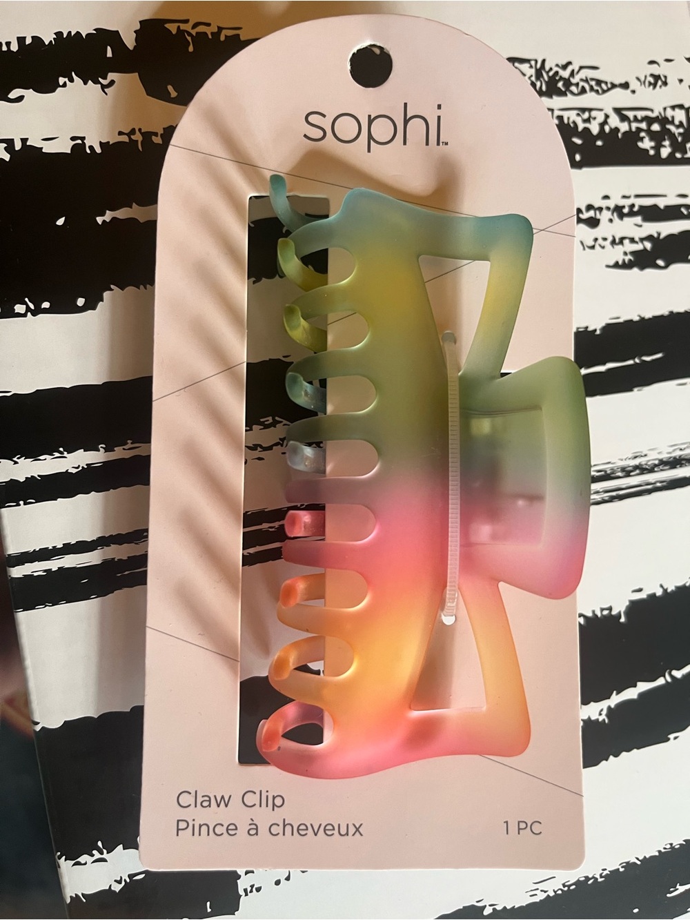 Sophi Multicolor Ombre Claw Clip - Pastel Rainbow Hair Accessory